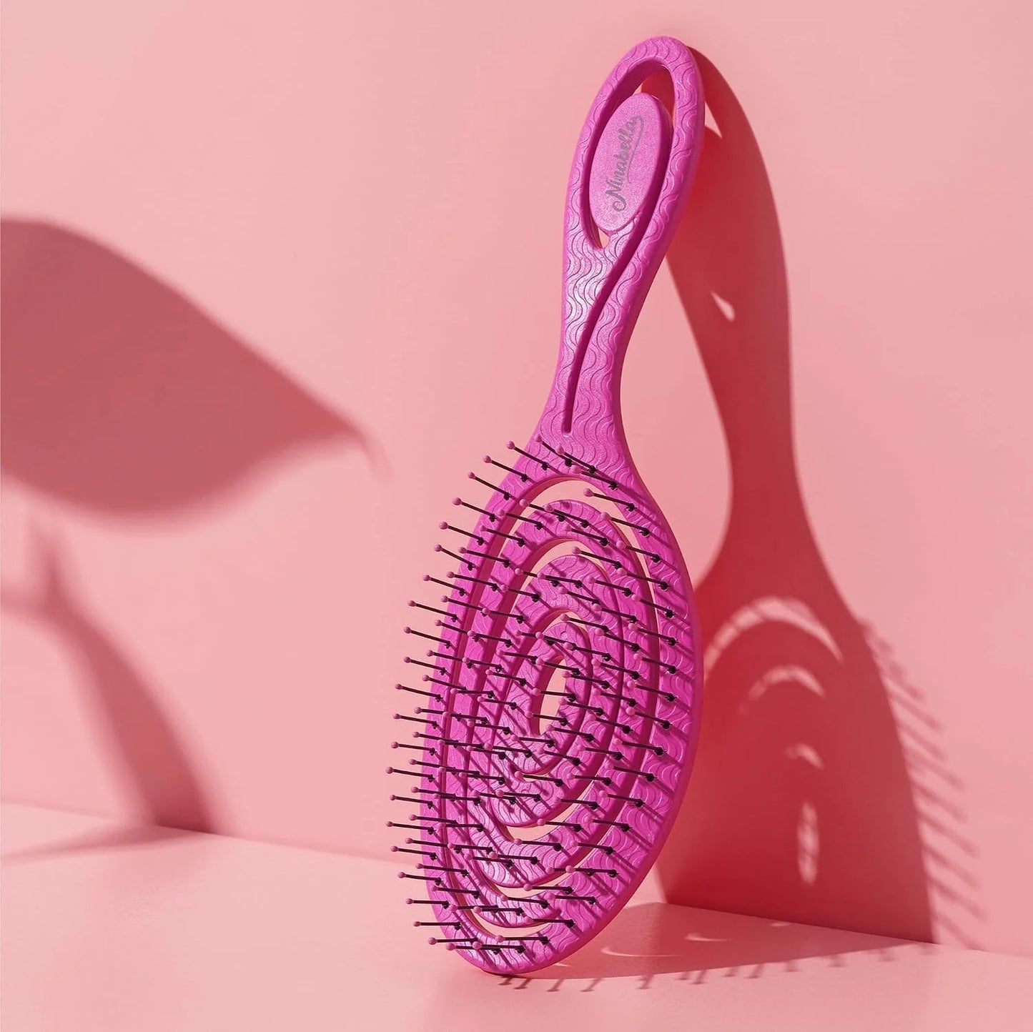 Ninabella Detangler Brush - No Tangle Hair Brush for Women, Fine, Thick and Long Hair - Hairbrush for Wet and Dry Hair, Gentle on the Scalp - Light Blue