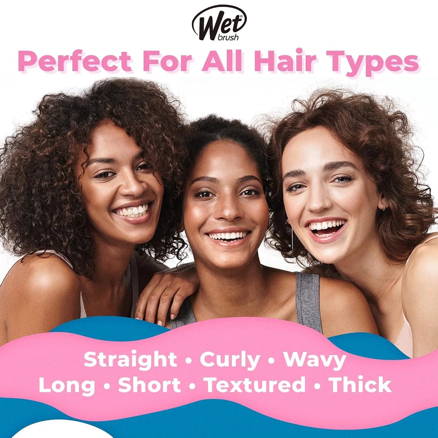 Wet Brush Original Detangler Hair Brush, Arctic Blue - All Hair Types - Ultra-Soft IntelliFlex Detangler Bristles Glide Through Tangles with Ease - Pain-Free Comb for Men & Women
