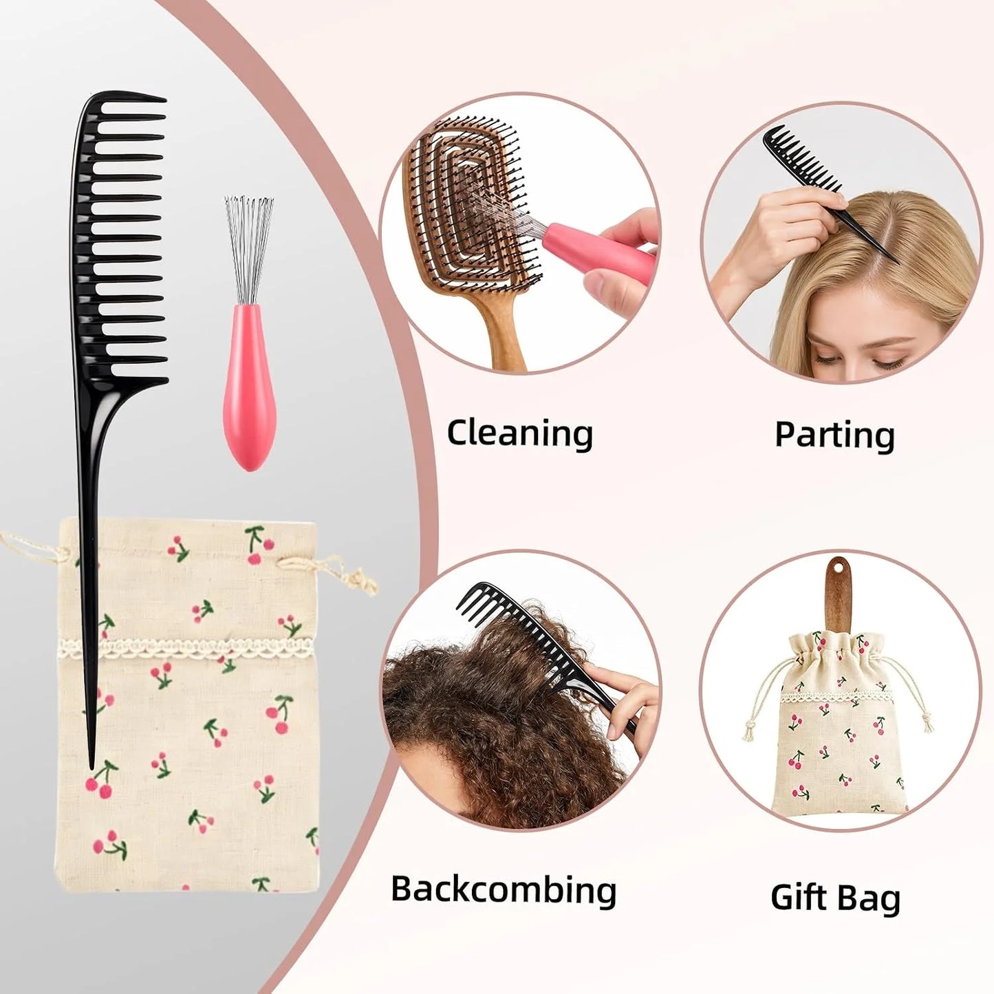 Hair Brush Detangler - Curved Vented Detangling Hair Brush for Women Men, Paddle Brush for Curly Straight Hair, Wet and Dry Styling, Faster Blow Drying