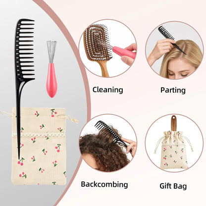 Hair Brush Detangler - Curved Vented Detangling Hair Brush for Women Men, Paddle Brush for Curly Straight Hair, Wet and Dry Styling, Faster Blow Drying