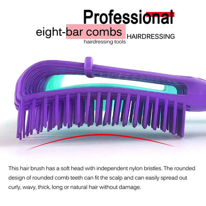 Hair Brush, Detangling Brush for Afro America/African Hair Textured 3a to 4c Kinky Wavy/Curly/Coily/Wet/Dry/Oil/Thick/Long Hair, Knots Detangler Scalp Massage Comb (2 pcs, Blue-Blue)