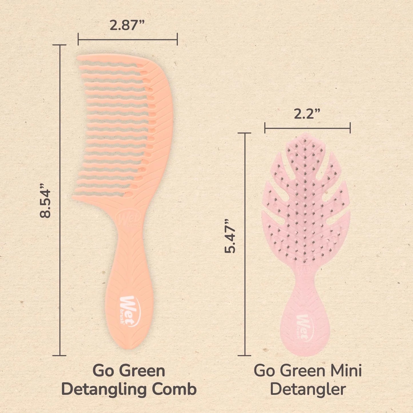 Wet Brush Go Green Charcoal Infused Treatment Comb - Wide Tooth Hair Detangler with WaveTooth Design that Gently and Glides Through Tangles - No Split Ends and No Damage