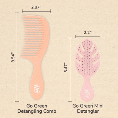 Wet Brush Go Green Charcoal Infused Treatment Comb - Wide Tooth Hair Detangler with WaveTooth Design that Gently and Glides Through Tangles - No Split Ends and No Damage