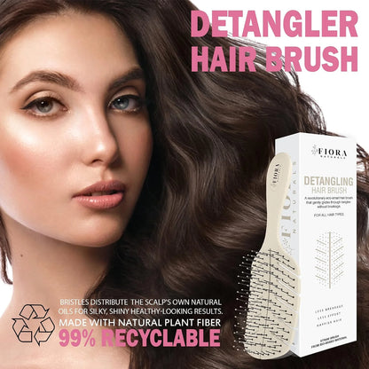 Fiora Naturals Detangler Brush for Wet and Dry Hair, Soft Detangling Brush