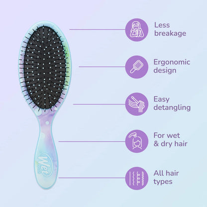Wet Brush Original Detangler Hair Brush, Hipster Sketch, Ultra-Soft IntelliFlex Bristles, Detangling Bristles Glide Through Tangles (Wet & Dry Hair), Women & Men