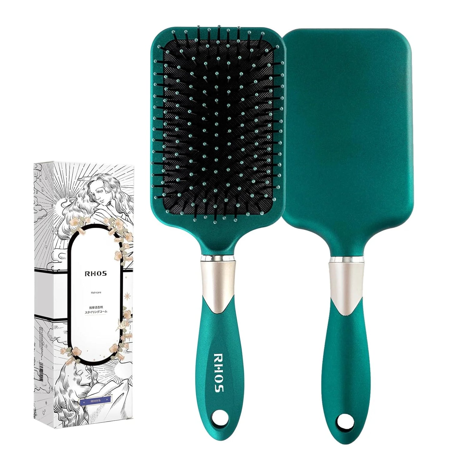 Purple Square Paddle Hair Brush for Women Men's Thin,Short,Thick,Long Hair