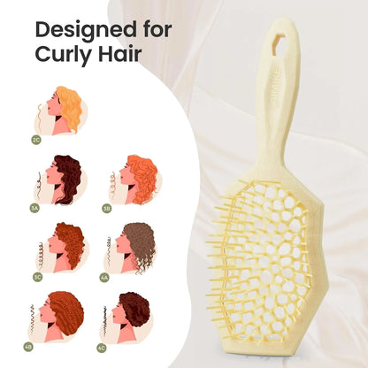AIMIKE Glacier Detangler Brush for Curly Hair, Wet & Dry Hair Brush