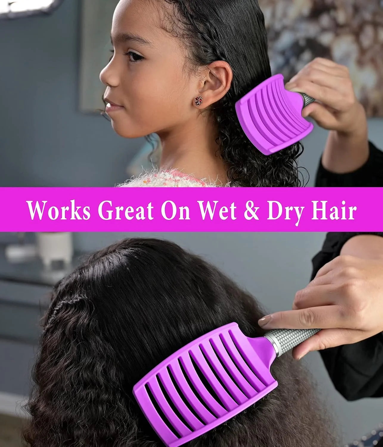 Detangling Brush for Women & Kids, Wet & Dry Hair, All Hair Types
