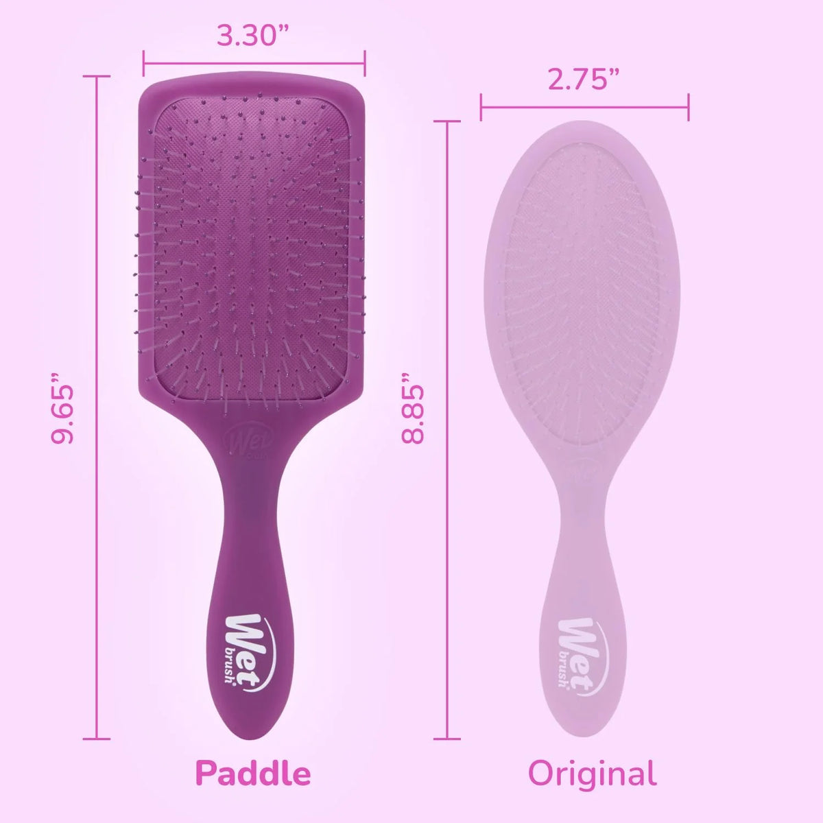 Wet Brush Refresh and Extend Paddle Detangler, Black, Detangling Brush with Infused Charcoal Ultra-Soft IntelliFlex Bristles For All Hair Types, Removes Dirt, Excess Oils & Impurities