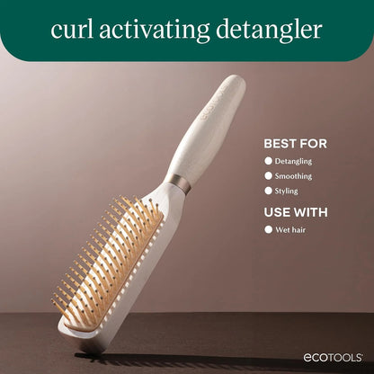 EcoTools Slick Back Hairbrush, Small Brush for Ponytail or Bun, 1 Count