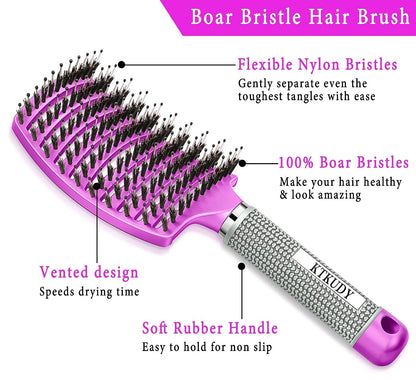 Detangling Brush for Women & Kids, Wet & Dry Hair, All Hair Types