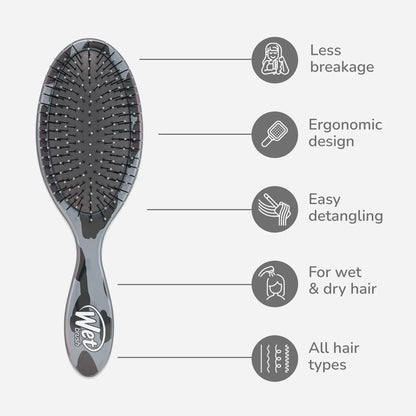 Wet Brush Original Detangler Hair Brush, Hipster Sketch, Ultra-Soft IntelliFlex Bristles, Detangling Bristles Glide Through Tangles (Wet & Dry Hair), Women & Men