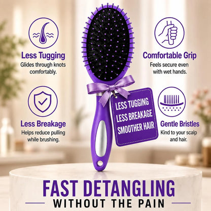 HerStyler Purple Hair Brush Detangler -Pain Free, No Breakage