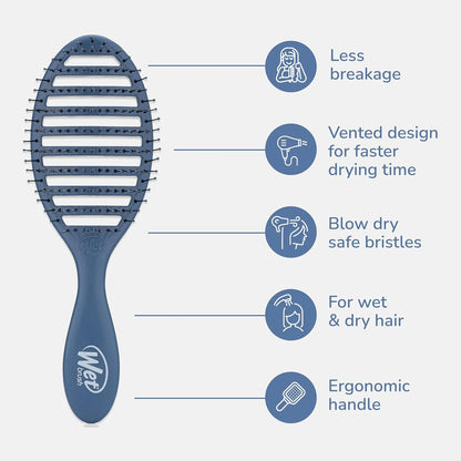Wet Brush Speed Dry Hair Brush, Orange Crush (Summer Quencher) - Vented Design & Soft HeatFlex Bristles Are Blow Dry Safe - Ergonomic Handle Manages Tangles - Pain-Free Hair Accessories