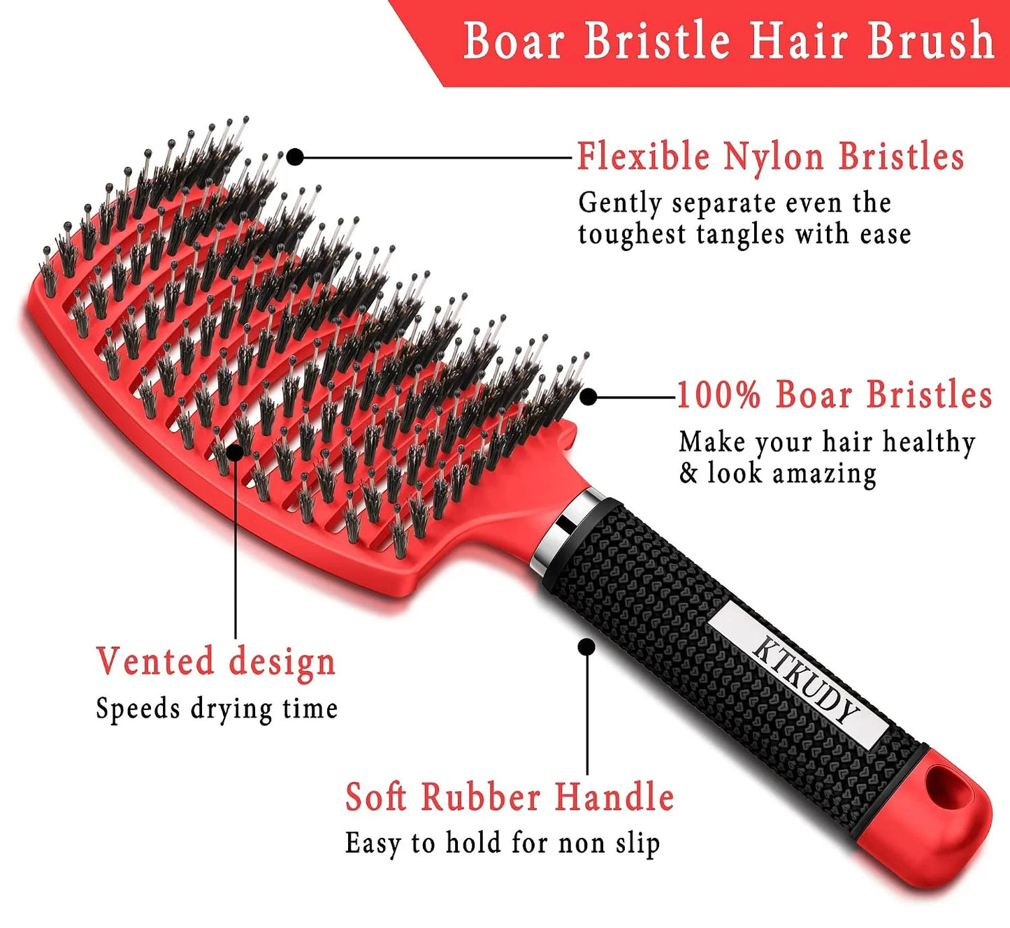 Detangling Brush for Women & Kids, Wet & Dry Hair, All Hair Types