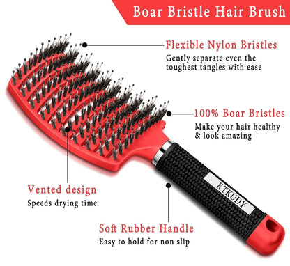 Detangling Brush for Women & Kids, Wet & Dry Hair, All Hair Types