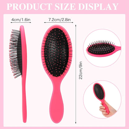 Nuenen 6 Pcs Wet Detangling Hair Brush, Dry Soft Bristle, Black