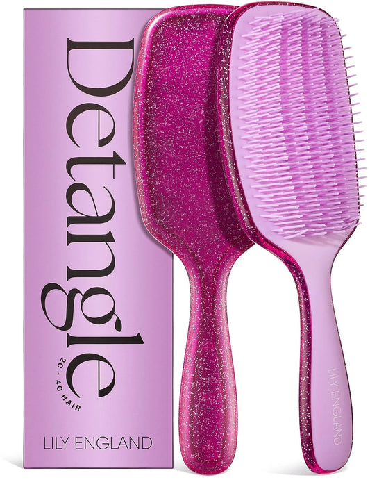 Lily England Detangler Hair Brush for Women for Curly Wet & Dry, Purple