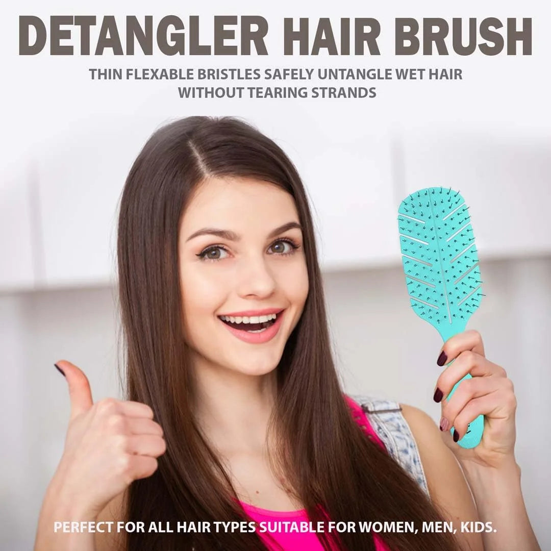 Fiora Naturals Detangler Brush for Wet and Dry Hair, Soft Detangling Brush