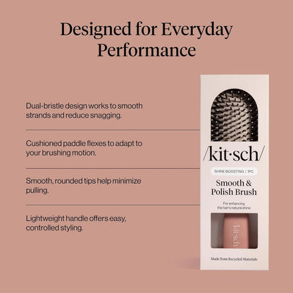 Kitsch Smooth & Polish Hair Brushes For Women and Men - Haze Blue