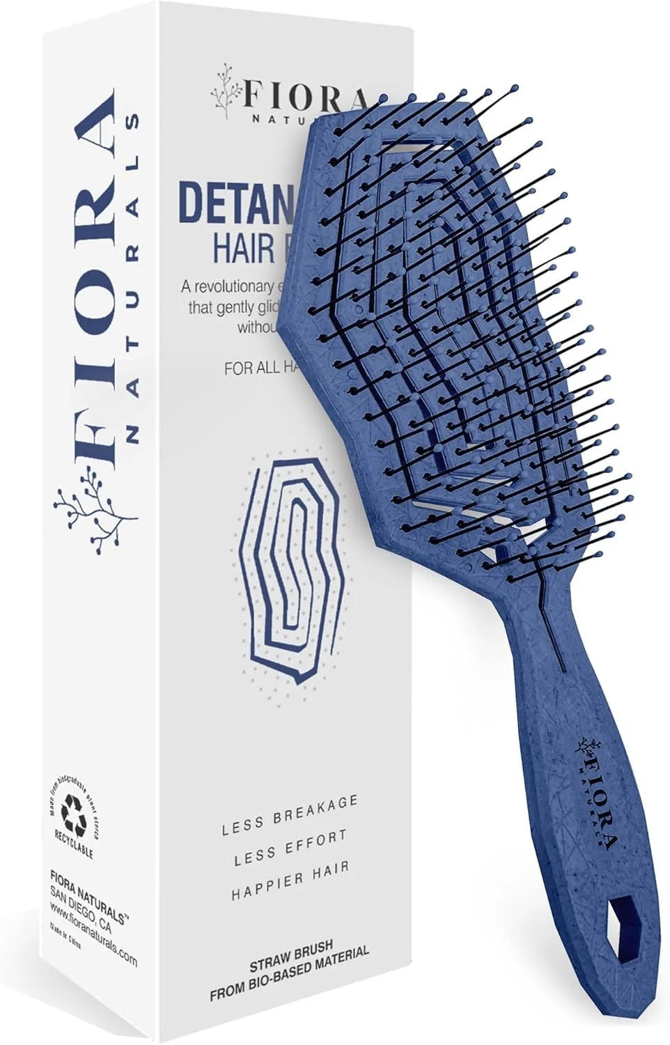 Fiora Naturals Detangling Hair Brush for Women, Detangler Hair Brush, Pink
