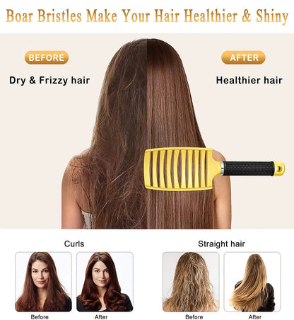 2 Pack Detangling Brushes for Women & Kids, Wet & Dry Hair, All Hair Types