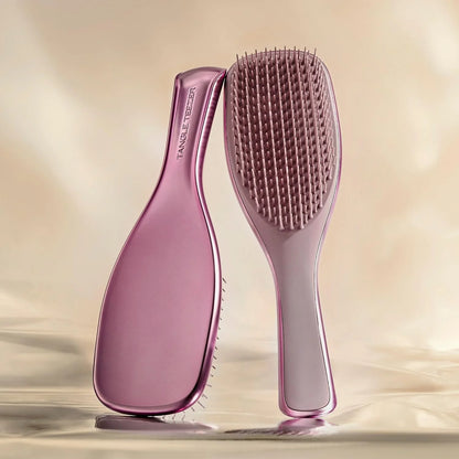 Tangle Teezer Chrome Detangler Mini Hair Brush, Straight to Curly, Pink