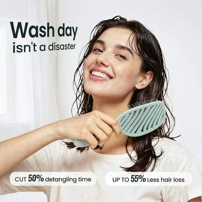 AIMIKE Detangler Paddle Hair Brush for Women & Fine Hair, Wet & Dry