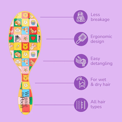Wet Brush Original Detangling Hair Brush, Hello Disney Daisy Duck - Ultra-Soft IntelliFlex Bristles - Detangler Brush Glide Through Tangles With Ease For All - For Women, Men, Wet & Dry Hair