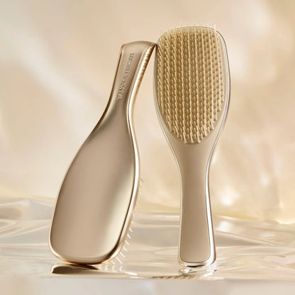 Tangle Teezer Chrome Detangler Mini Hair Brush, Straight to Curly, Pink