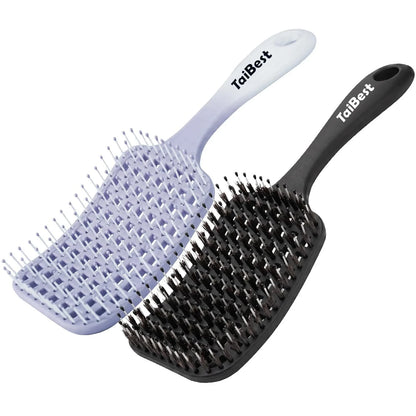Boar Bristle Hair Brush Set – Wet/Dry Detangler for All Hair Types