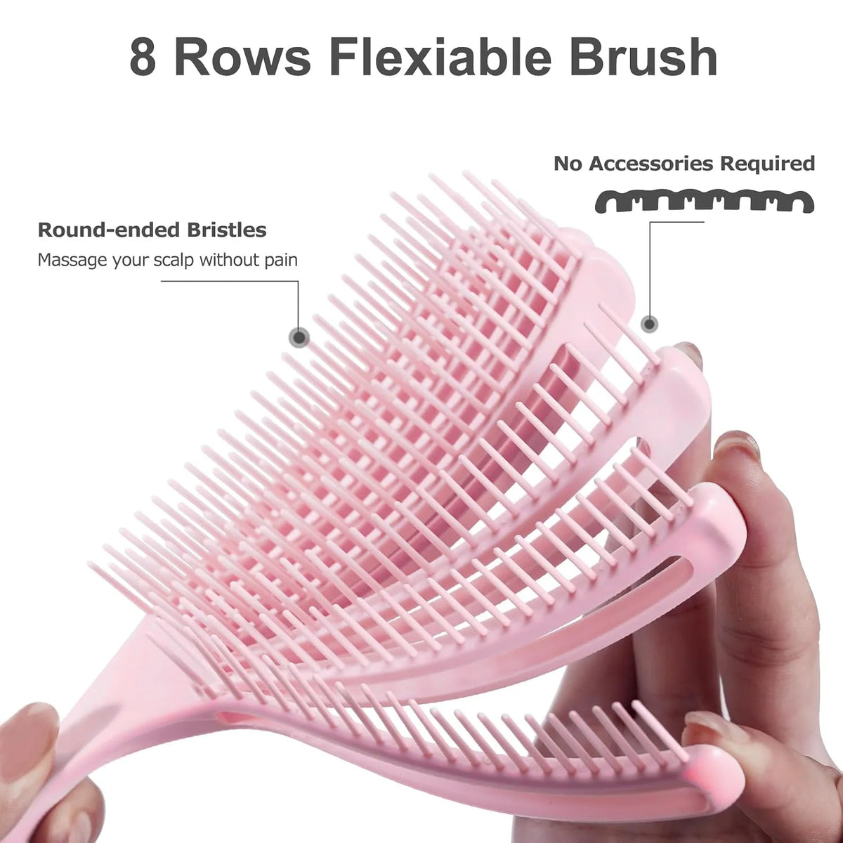 SHINLEA Detangler Brush for Curly Hair, Wet Dry Detangling Hair Brush for Thick Thin Wavy Hair, Gentle Detangle Hairbrush Reduces Breakage for Women Men Kids (Purple)