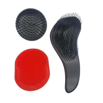 G.B.S Wave Detangling 3-in-1 Hair Brush Set (Pink)