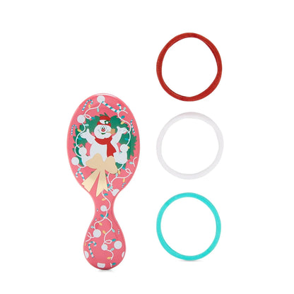 Wet Brush Original Detangler Hair Brush Frosty Kit - Ultra-Soft IntelliFlex Bristles - Detangling Brush Glides Through Tangles For All Hair Types (Wet Dry & Damaged) - 1 Brush & 1 Scrunchie