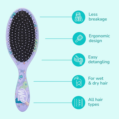 Wet Brush Detangle & Style Duo Kit, Jack Skellington (Nightmare Before Christmas) - IntelliFlex Bristles - Detangling Brush Glides Through Tangles For Wet & Dry Hair, 1 Hair Brush & 1 Coil Scrunchie