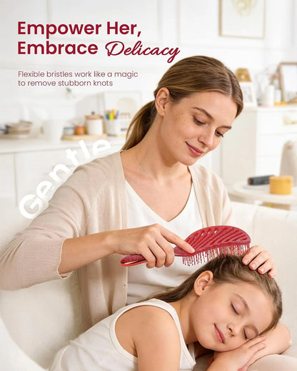 AIMIKE Detangler Paddle Hair Brush for Women & Fine Hair, Wet & Dry