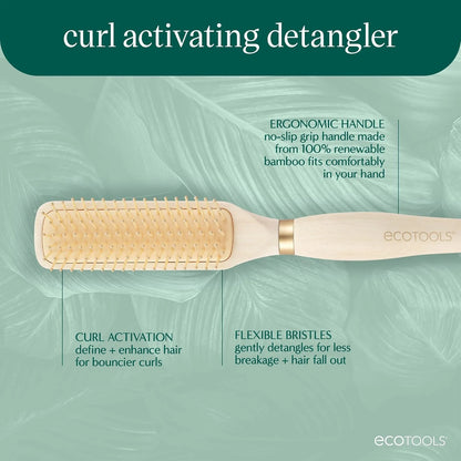 EcoTools Slick Back Hairbrush, Small Brush for Ponytail or Bun, 1 Count