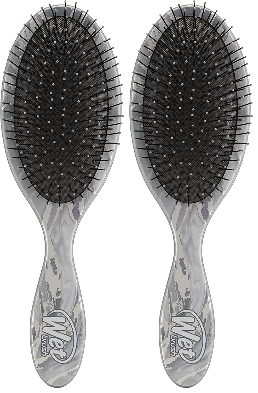 Wet Brush Original Detangler Hair Brush - Silver (Metallic Marble) - All Hair Types - Ultra-Soft IntelliFlex Bristles Glide Through Tangles with Ease - Pain-Free Comb for Men, Women, Boys and Girls