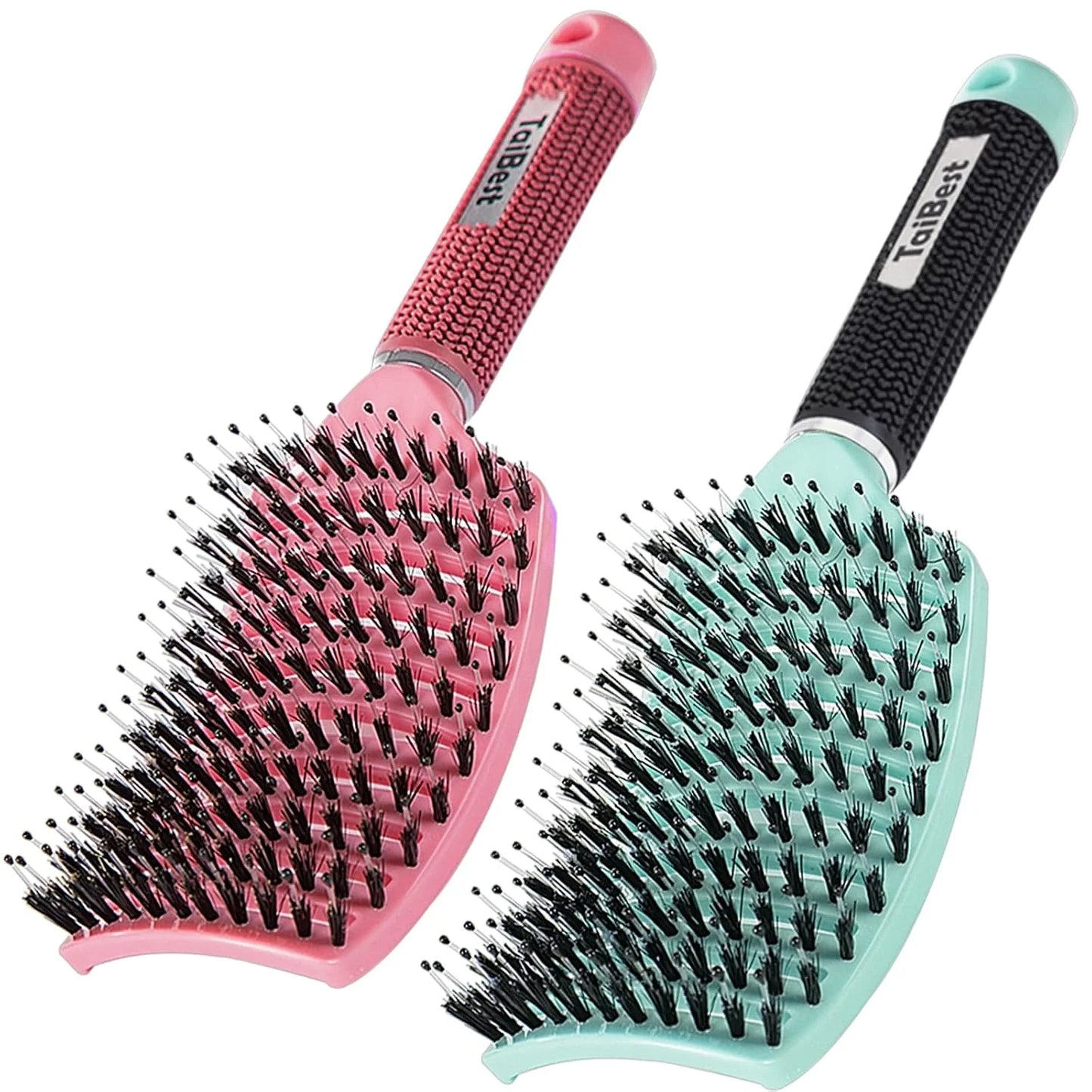 Boar Bristle Hair Brush Set – Wet/Dry Detangler for All Hair Types