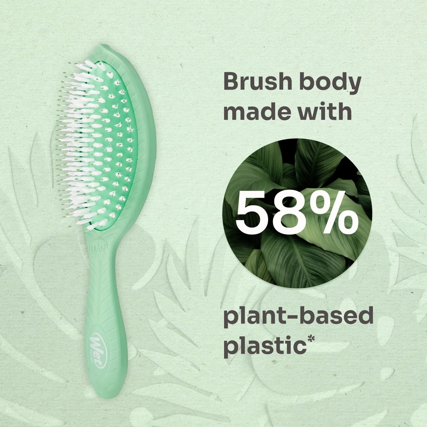 Wet Brush Go Green Coconut Oil Infused Detangling Hair Brush - Pain-Free Ultra-Soft Detangler Bristles Glide Through Tangles with Ease - Protects Against Split Ends (Pack of 2)