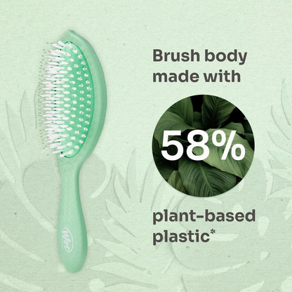 Wet Brush Go Green Coconut Oil Infused Detangling Hair Brush - Pain-Free Ultra-Soft Detangler Bristles Glide Through Tangles with Ease - Protects Against Split Ends (Pack of 2)