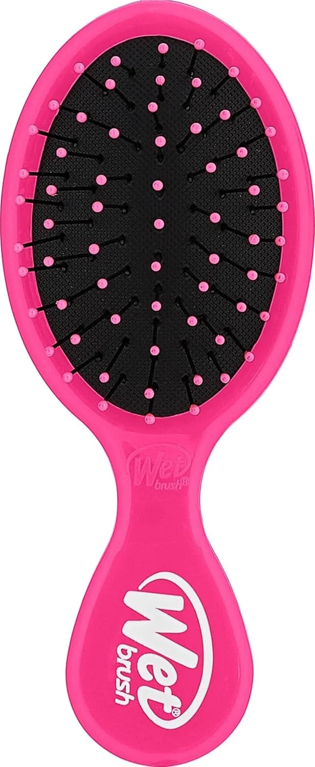 Wet Brush Mini Detangler Hair Brush, Purple, Detangling Travel Hairbrush, Ultra-Soft IntelliFlex Bristles Glide Through Tangles with Ease, Pain-Free, All Hair Types (2 Pack)