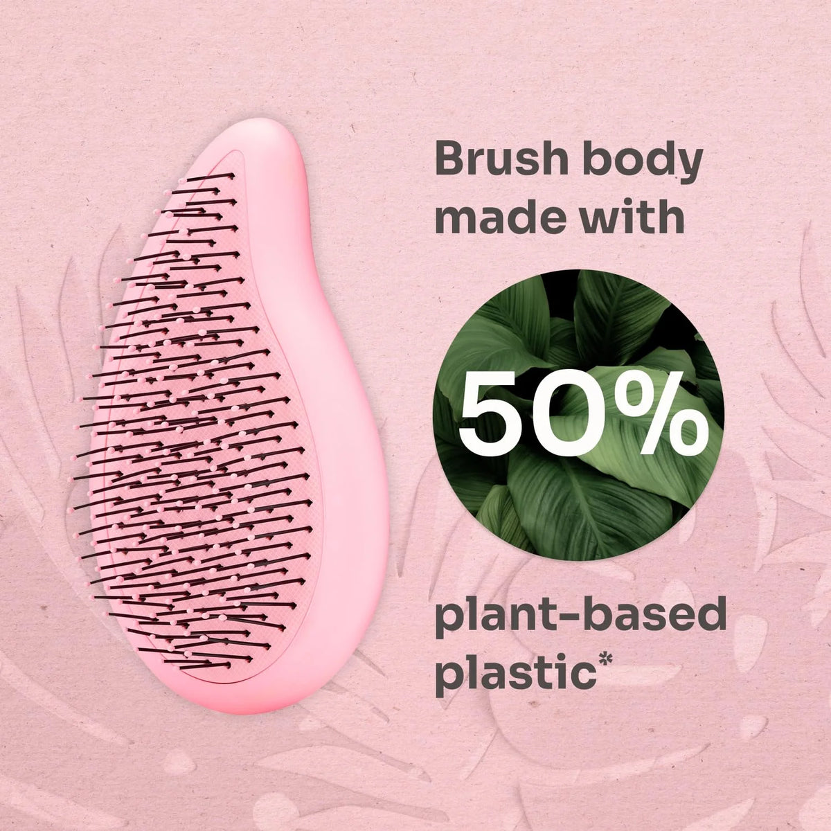 Wet Brush Go Green Palm Detangling Hair Brush Infused with Coconut Oil - Pain-Free Ultra-Soft Detangler Bristles Glide Through Tangles with Ease - Protects Against Split Ends For Wet & Dry Hair