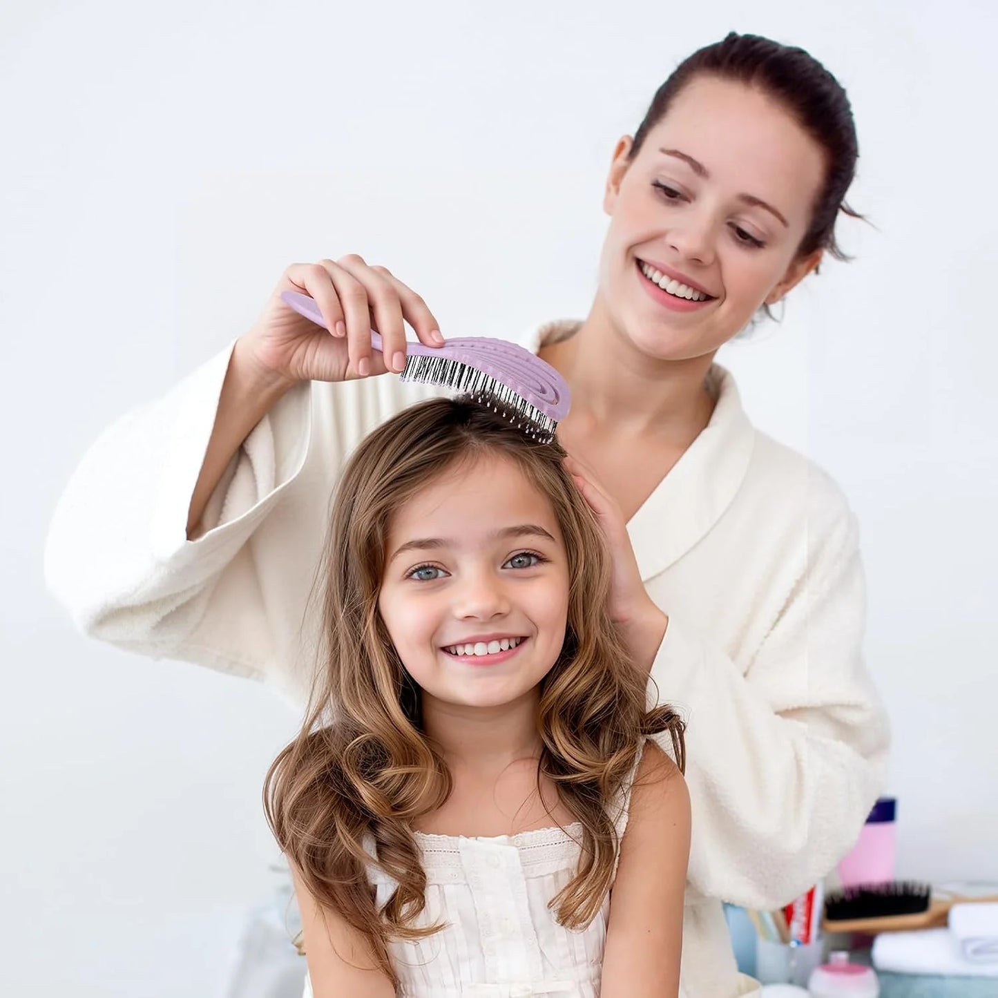 AIMIKE Hemp-Relax Detangling Hair Brush for Wet & Dry Hair, Beige