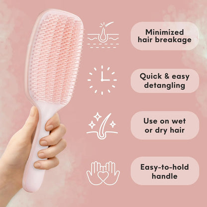 Lily England Detangler Hair Brush for Women for Curly Wet & Dry, Purple