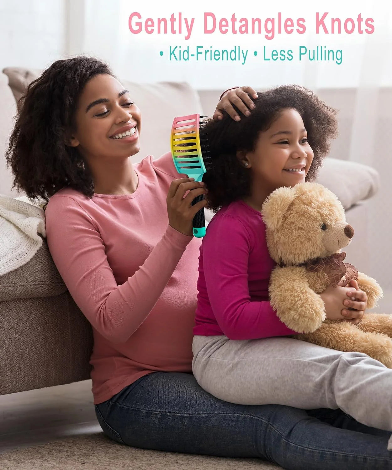 Detangling Brush for Women & Kids, Wet & Dry Hair, All Hair Types