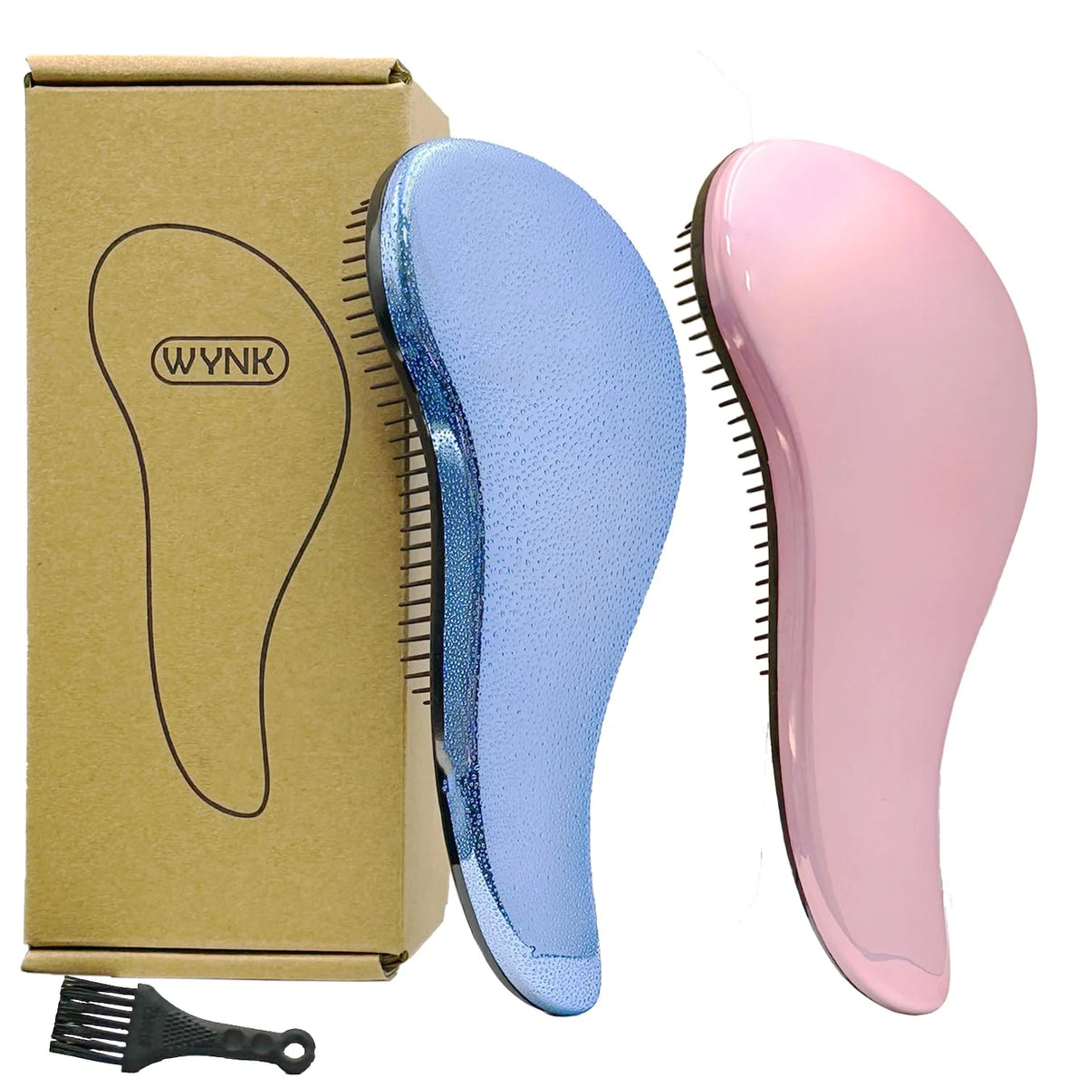 WYNK Detangling Hairbrush Detangler 2 Pack for Adults & Kids, Iridescent