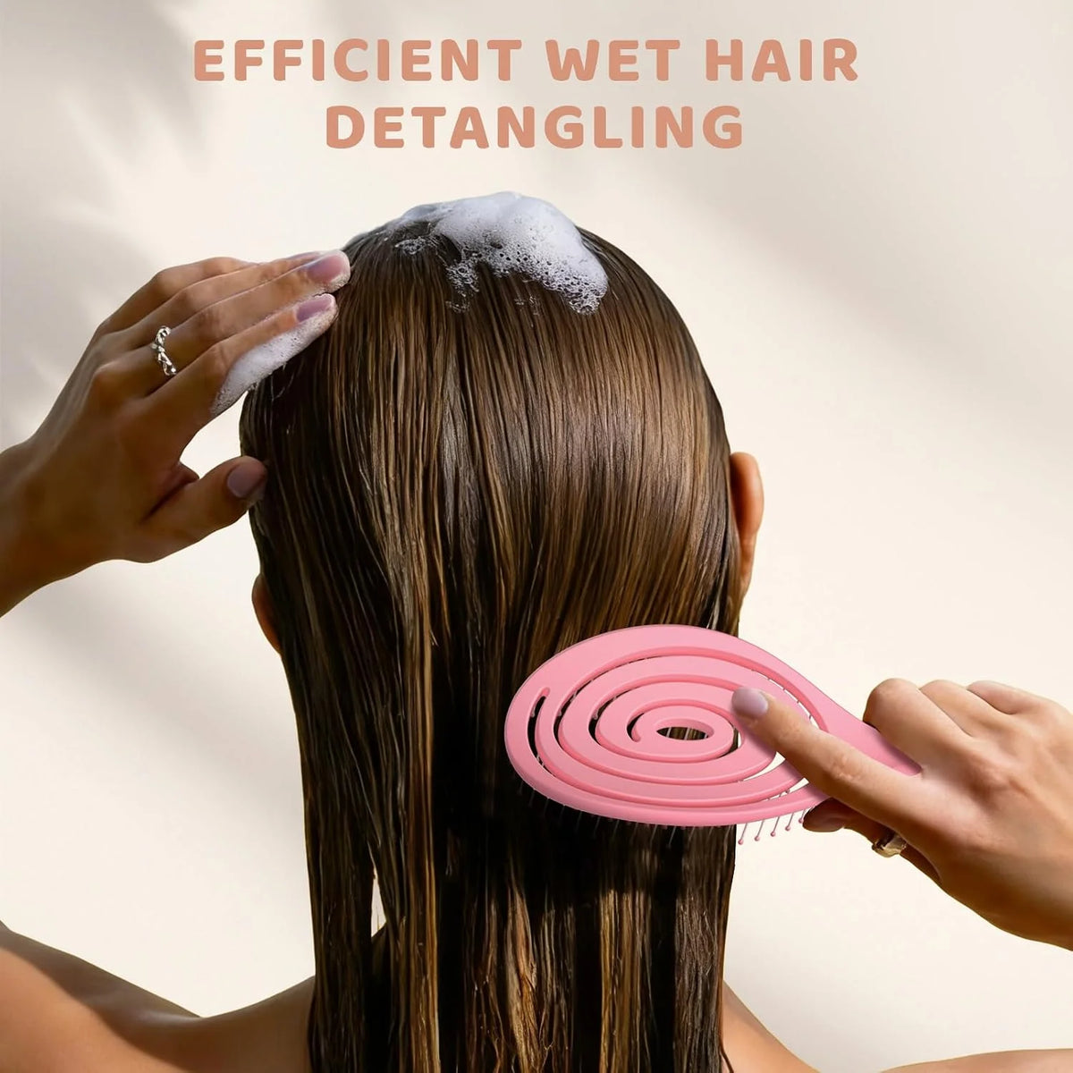 SHINLEA Hair Brush, Detangle Anti Tangle Brush, Spiral Hairbrush for Wet & Dry Hair, Women, Men, Kids, Glide Through Tangles For All Hair Types, Green