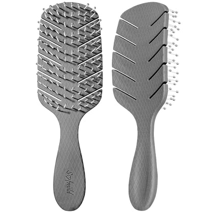 Hair Brush, Vented Paddle Detangle Brush, Purple