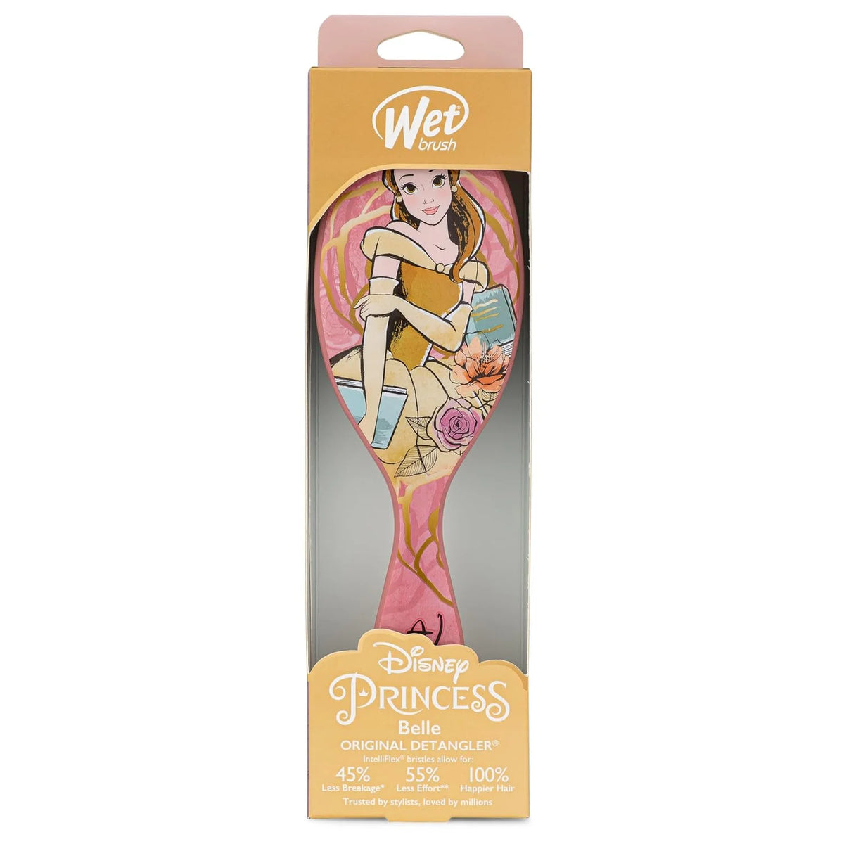 Wet Brush Disney Original Hair Detangler, Cinderella (Elegant Princess), Ultra-Soft IntelliFlex Bristles, Detangling Brush Glides Through Tangles (Wet Dry & Damaged Hair), Women & Men